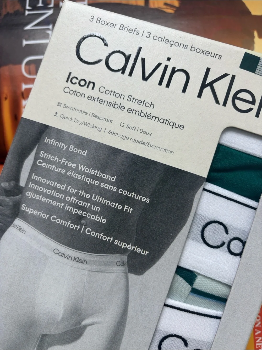 Calvin Klein- Men’s icon cotton stretch boxer briefs  3pack extensible soft new
